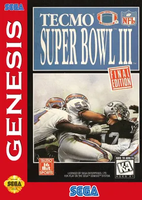 Tecmo Super Bowl III - Final Edition (USA) box cover front